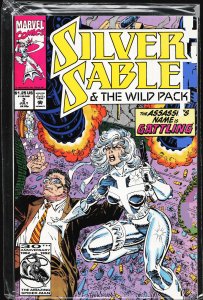 Silver Sable and the Wild Pack #2 Direct Edition (1992) Silver Sable