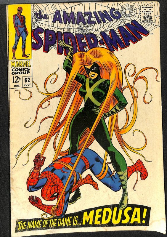 Amazing Spider-Man #62 VG+ 4.5 Medusa!