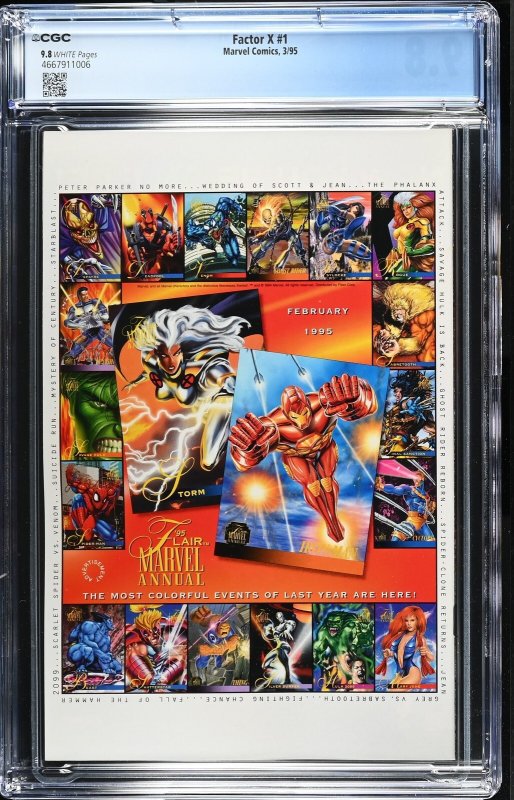Factor X #1 (3/95) Graded CGC 9.8
