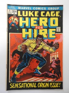 Hero For Hire #1 VG+ Condition tape on bc, tape pull bc, moisture stain