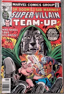 Super-Villain Team-Up #13 (1977) Key App of KRANG -Dr Doom Sub-Mariner! VG