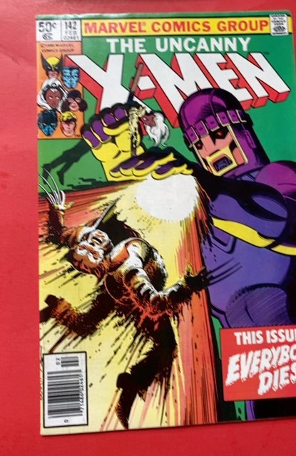 The Uncanny X-Men #142 Newsstand Edition (1981) future past wolverine dies