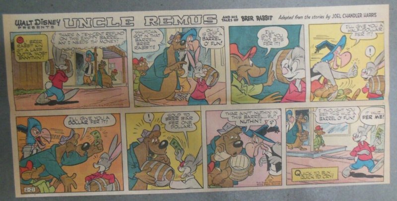 (36) Walt Disney's Uncle Remus Tales of Brer Rabbit 1960 Size: ~7.5 x 15 inches