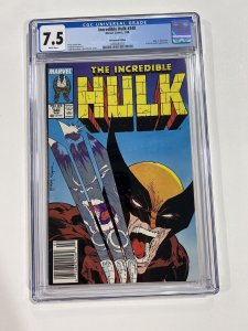 Incredible Hulk 340 CGC 7.5 1988 Marvel Comics Newsstand Variant