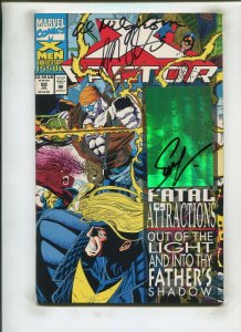 X-FACTOR #92 (8.0) 3 SIGNATURES!! 1993