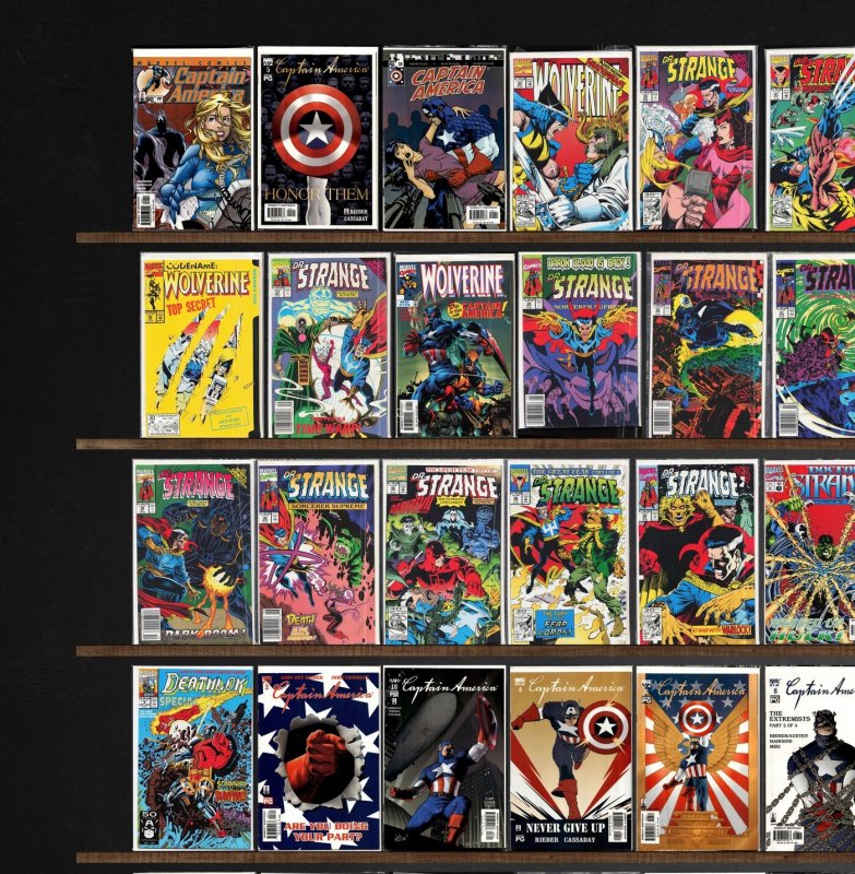 Huge Lot 150+ Comics with Captain America, Wolverine, Ghost Rider & More!