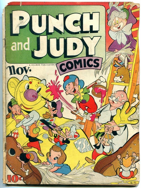 Punch and Judy Vol 2 4 1946 golden age rare humor comic G Comic