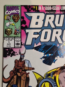 Brute Force #1: Fast Feud! First Appearance, Marvel 1990 VF-