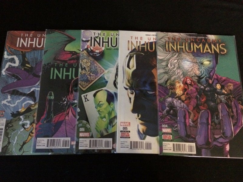 UNCANNY INHUMANS #4, 5, 6, 7, 9 VFNM Condition