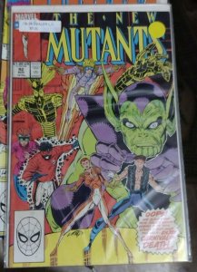 NEW MUTANTS  # 92 1990 marvel   carnival of death skrulls rob liefeld WARLOCK  