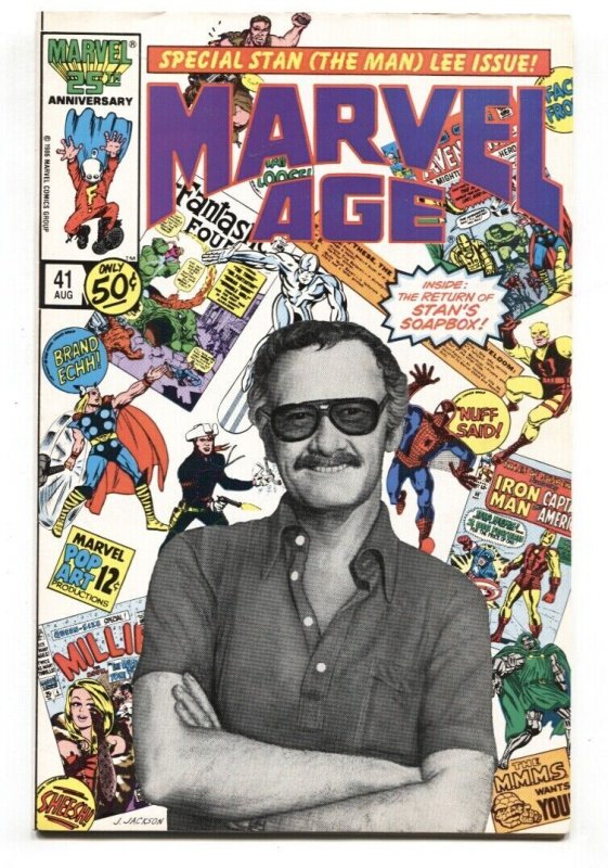 Marvel Age #41 1986-Stan Lee photo cover-comic book VF+