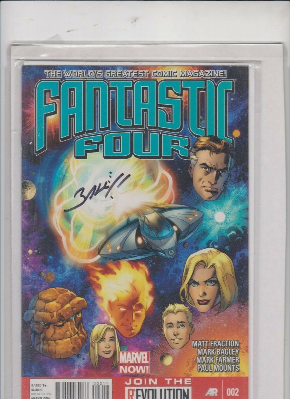 FANTASTIC FOUR #002  MARVEL / SIGNED - BAGLEY / UNREAD / HIGH 