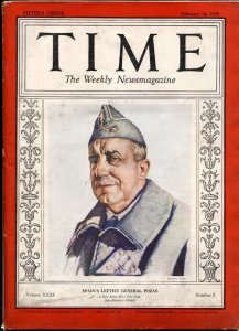 Time Magazine February 14 1938- Leftist General Pozas