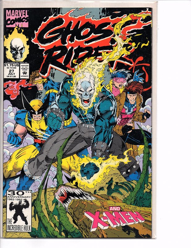 Marvel Comics Ghost Rider (Vol. 2) #27 X-men Wolverine Brood Jim Lee Cover