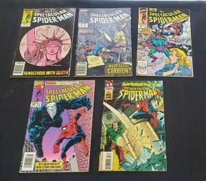 SPIDER-MAN 5PC (VF/NM) THE SPECTACLAR SPIDER-MAN, KILL ZONE, SANDBAGGED 1988-95