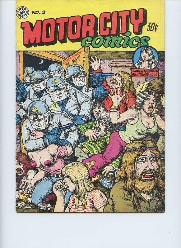 MOTOR CITY COMICS #2 / 1st Printing / 1970 / 28 pages / Rip Off Press