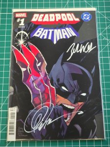DEADPOOL BATMAN #1 STEGMAN VARIANT GREG CAPULLO/ZEB WELLS SIGNED NYCC W/COA NM