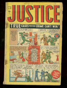 JUSTICE #9 1949-MARVEL COMICS-CRIME  MACHINE-GUN MAGGIE G- 