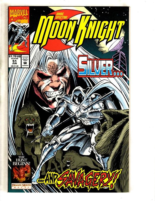 Lot Of 5 Moon Knight Marvel Comic Books # 51 52 53 54 + Special Edition CR41