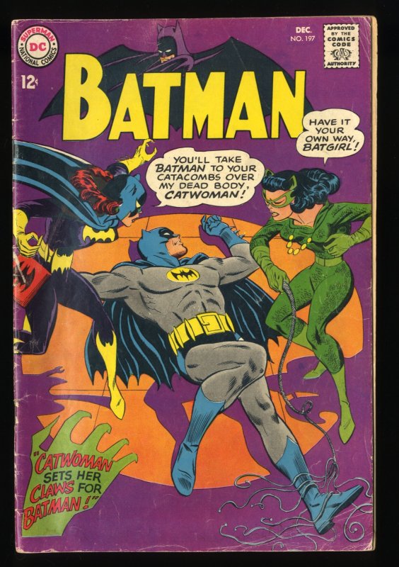 Batman #197 VG 4.0 Catwoman Batgirl!