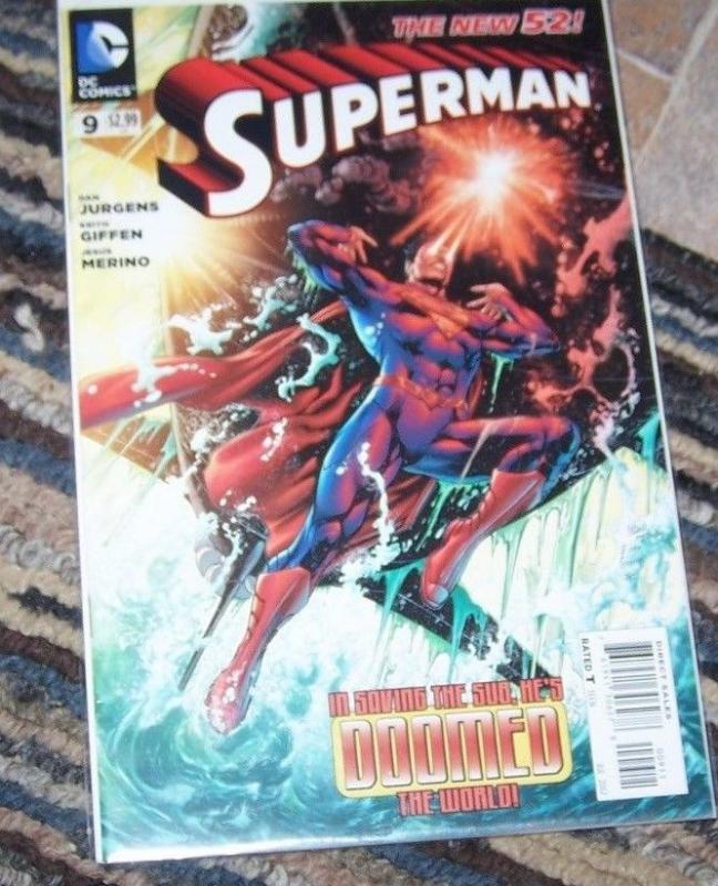 SUPERMAN  # 9  2011 NEW 52 DC DOOMED  