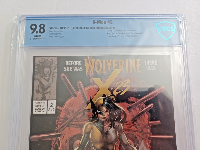 X-Men #2 Frankies Golden Apple Exclusive Lashley Variant -X-23- 2021 - CBCS 9.8