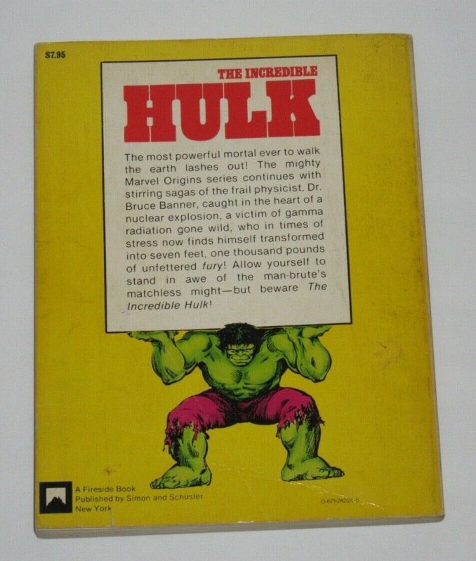 Incredible Hulk Softcover TPB Trade Paper Back 1978 Fireside Books FN