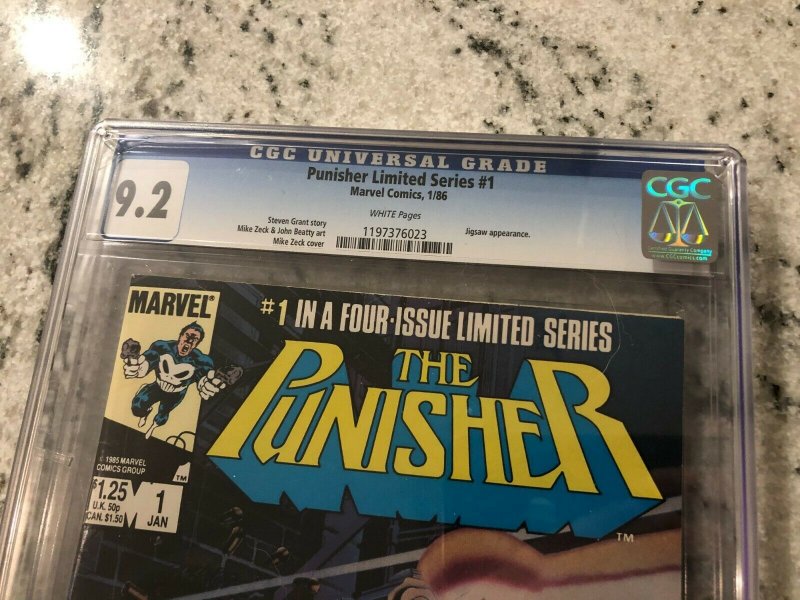 Punisher # 1 9.2 Marvel CGC Graded Comic Book Limited Series 1986 Jigsaw KB3