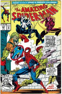 Amazing Spider-Man #367 Taskmaster 1st Blood Spider NM