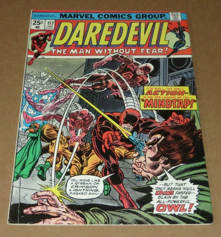 Daredevil #117 FN 1974 Marvel Bronze Age Comic Book Mindtrap Owl Appearance