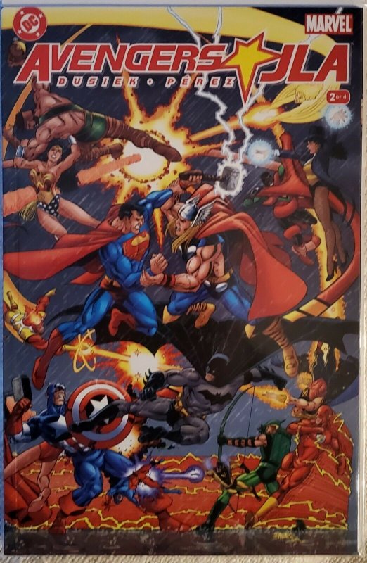 AVENGERS  JLA #2  ~BUSIEK | PEREZ ARTWORK ~MARVEL and DC COMICS ~ Justice League