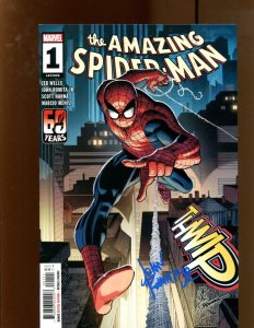 Amazing Spiderman #1 - TWO PIECE SET/FULLY SIGNED BY JOHN ROMITA JR ! (9.2) 2022