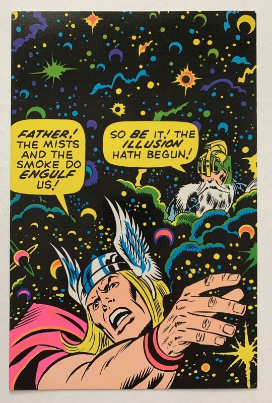 1971 VINTAGE MARVEL COMICS THOR THIRD EYE BLACKLIGHT POSTCARD