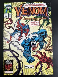 Venom: Lethal Protector #5 VF+ 1st App of Agony, Lasher, Riot and Phage. (1993)