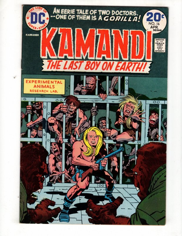 Kamandi, The Last Boy on Earth #16 (1974) HIGH GRADE Kirbyness !!!  / ID#347