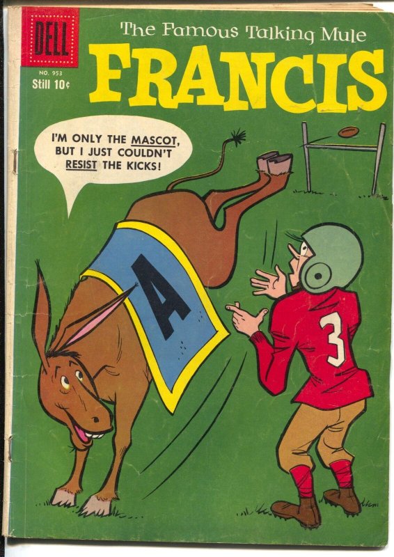 Four Color Comics-Francis The Talking Mule # 953-football-VG