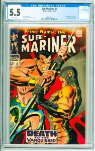 Sub-Mariner #6 (1968) CGC 5.5!