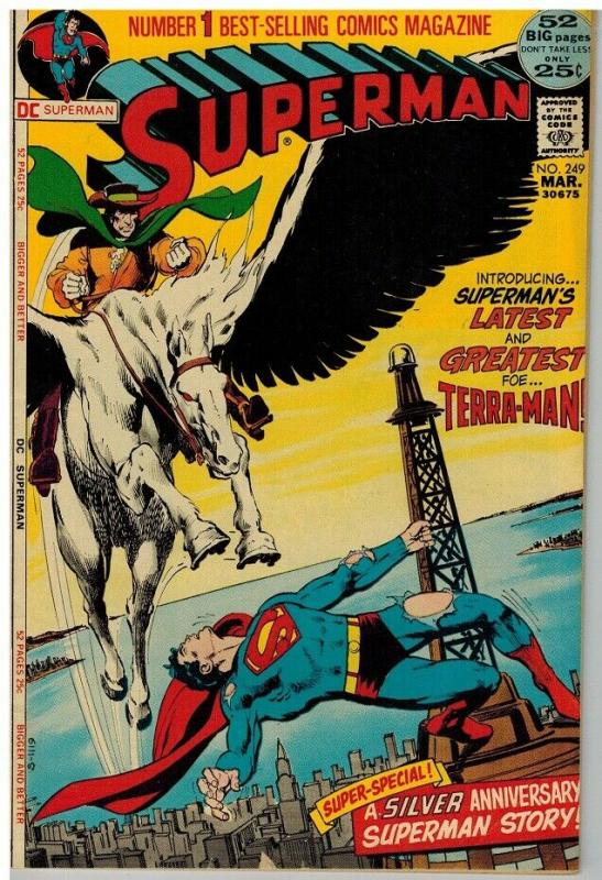 SUPERMAN 249 VG NEAL ADAMS   March 1972 COMICS BOOK