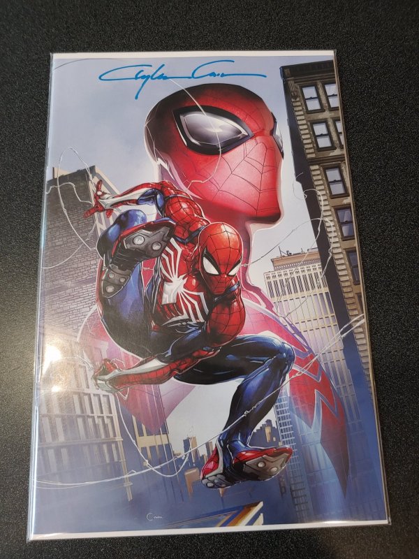 SPIDER-GEDDON #0 VIRGIN VARIANT NYCC EXCLUSIVE COVER SIGNED BY  Clayton Crain