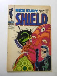 Nick Fury, Agent of SHIELD #5 (1968) VG Condition moisture stain