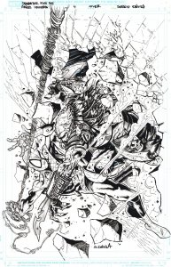 Sergio Davila Predator Kills Marvel Universe #5 Original Cover Art Published