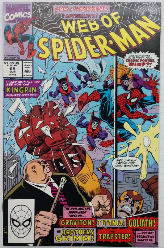 Web of Spider-Man #65 (NM-)(1990)