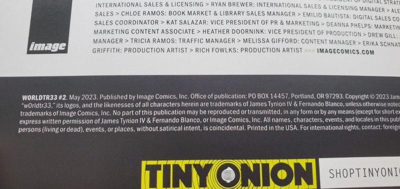 W0rldtr33 #2 (worldtr33)- Image Comics 2023 Fernando Blanco Cover A - WP NM/MT