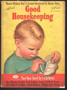 Good Housekeeping 3/1942-WWII era issue-Faith Baldwin-Disney WWII slogans-Jim...