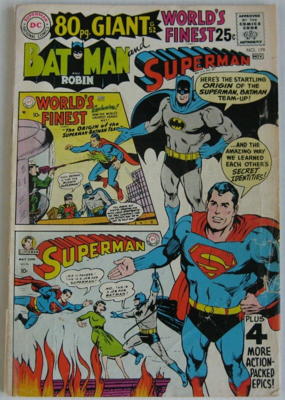 World's Finest Comics #179 (Oct-Nov 1968, DC), G condition (2.0), Neal Adams cvr 