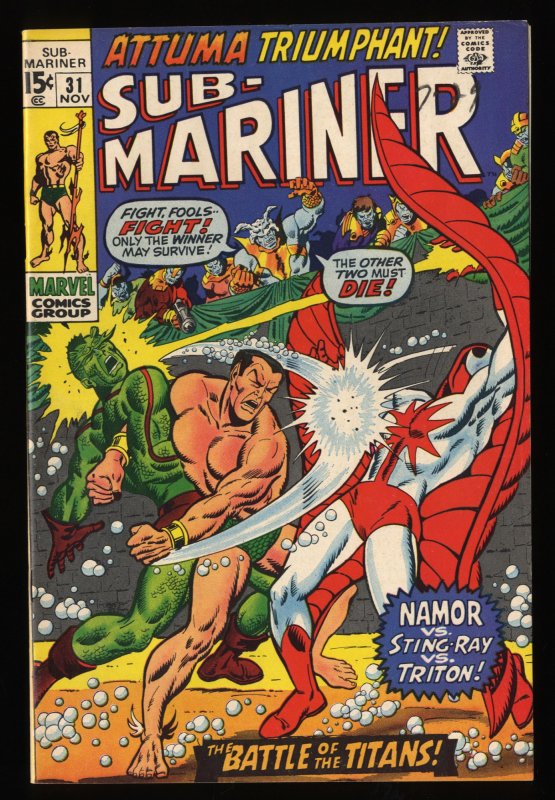 Sub-Mariner #31 VF 8.0 Marvel Comics