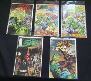 SAVAGE DRAGON 5PC (VF) VS SAVAGE MEGATON MAN, SAVAGE BRAWL, BORN AGAIN 1992-94