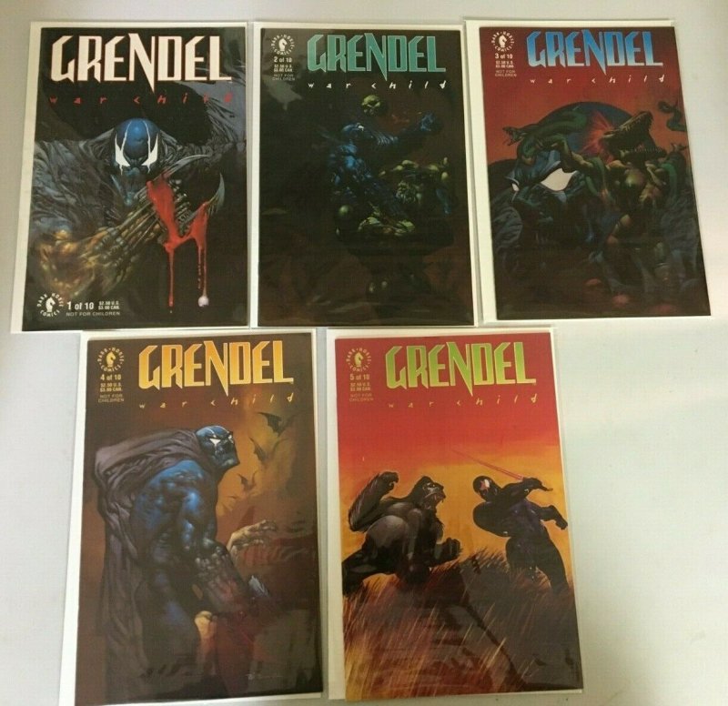 Grendel War Child set #1-10 8.0 VF (1992 Dark Horse)