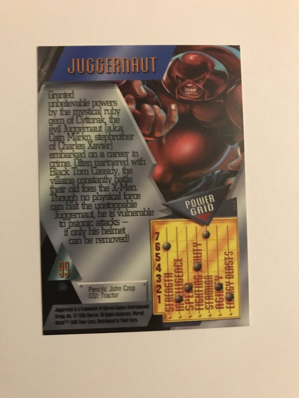 JUGGERNAUT #99 card : Marvel Metal 1995 Fleer Chromium; NM/M X-men, base