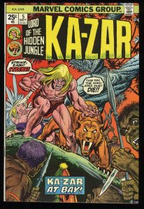 Ka-Zar (1974) #5 NM 9.4 Lord of the HIdden Jungle!